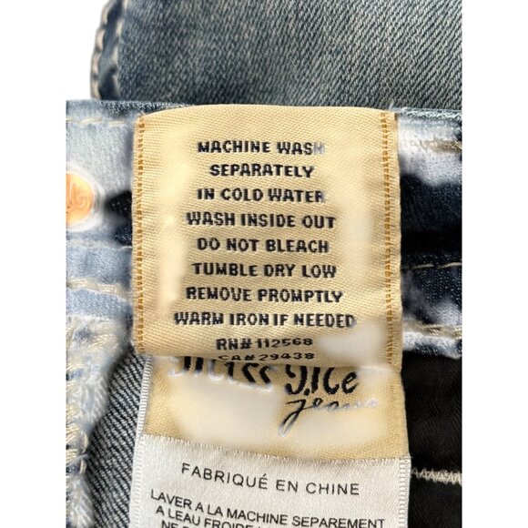 Miss Me Womens Embellished Blue Denim Capri Jeans Size 24 - Picture 10 of 10